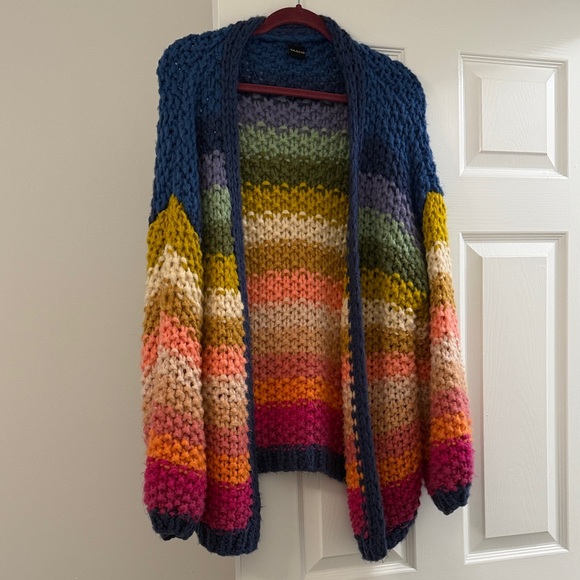 SAACHI Sweaters - Saachi Rainbow Cardigan